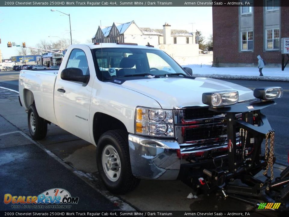 2009 Chevrolet Silverado 2500HD Work Truck Regular Cab 4x4 Summit White / Dark Titanium Photo #3
