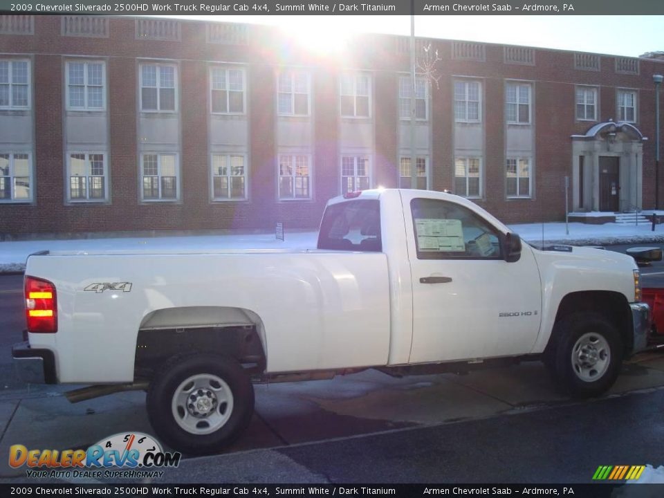2009 Chevrolet Silverado 2500HD Work Truck Regular Cab 4x4 Summit White / Dark Titanium Photo #4