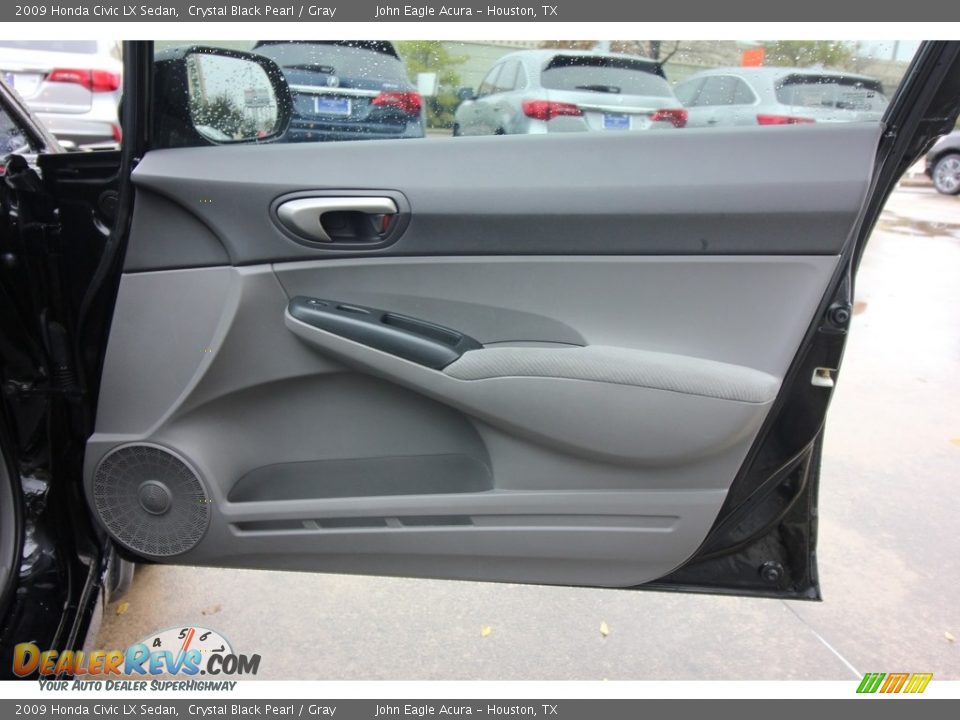 2009 Honda Civic LX Sedan Crystal Black Pearl / Gray Photo #23