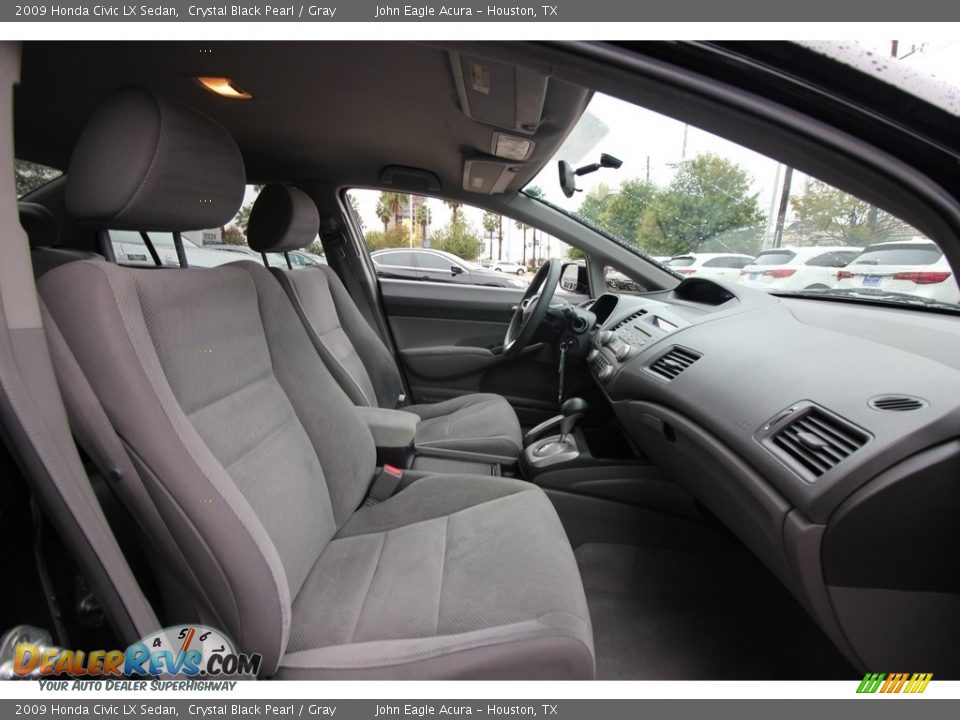2009 Honda Civic LX Sedan Crystal Black Pearl / Gray Photo #24