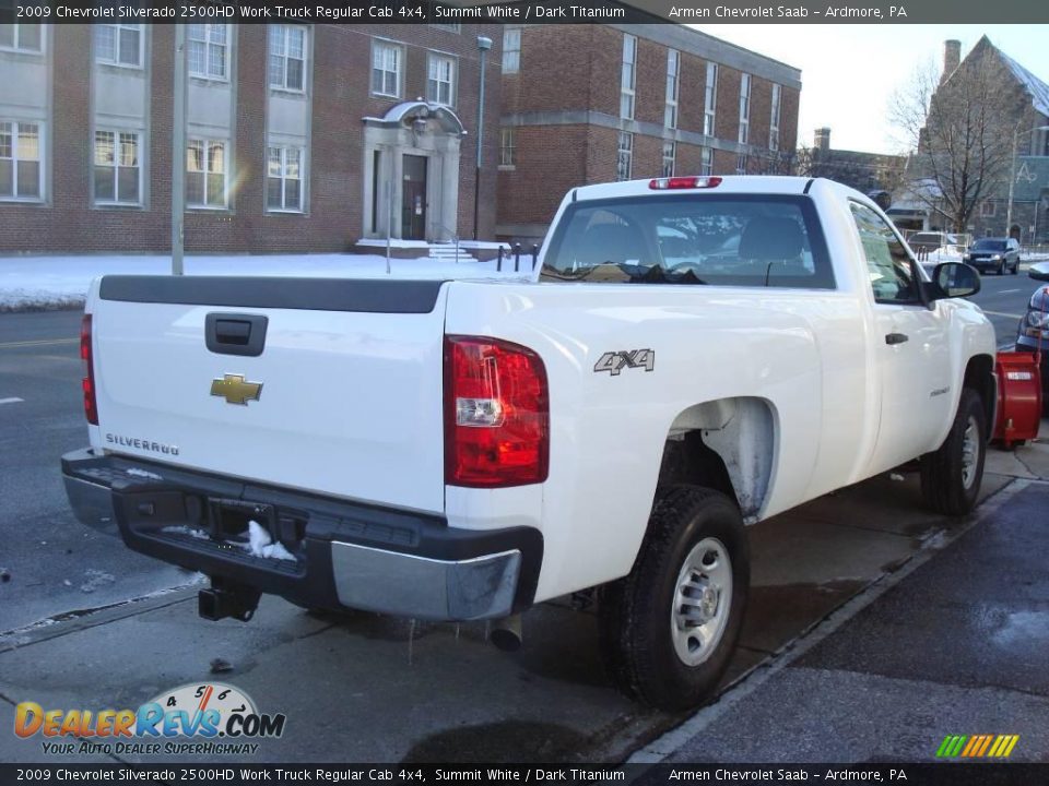 2009 Chevrolet Silverado 2500HD Work Truck Regular Cab 4x4 Summit White / Dark Titanium Photo #5