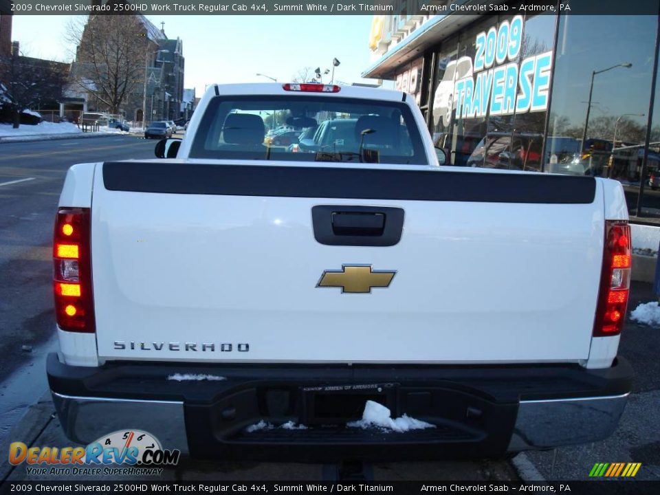 2009 Chevrolet Silverado 2500HD Work Truck Regular Cab 4x4 Summit White / Dark Titanium Photo #6