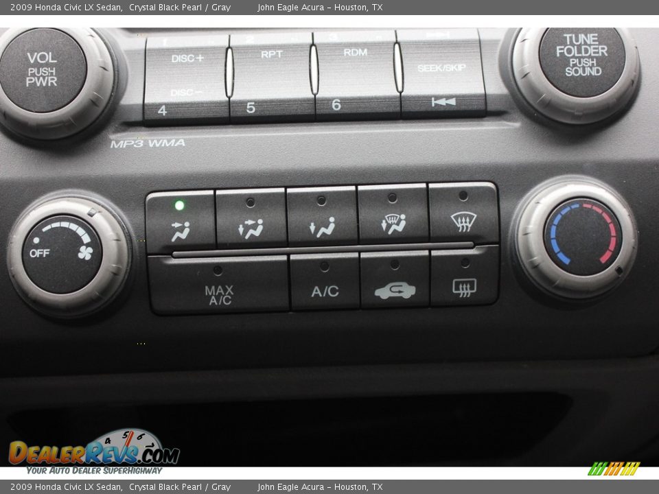 2009 Honda Civic LX Sedan Crystal Black Pearl / Gray Photo #30
