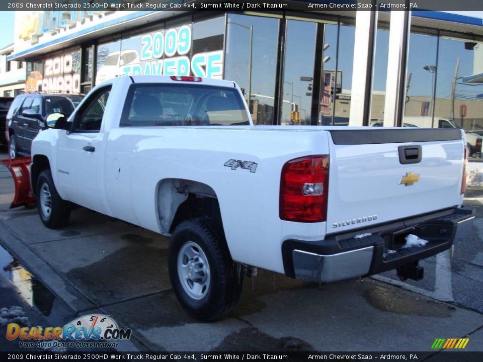 2009 Chevrolet Silverado 2500HD Work Truck Regular Cab 4x4 Summit White / Dark Titanium Photo #7