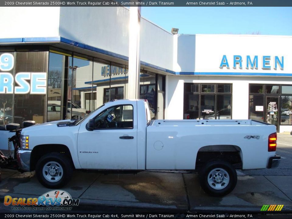 2009 Chevrolet Silverado 2500HD Work Truck Regular Cab 4x4 Summit White / Dark Titanium Photo #8