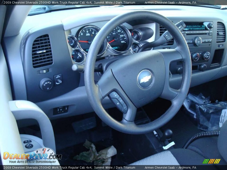 2009 Chevrolet Silverado 2500HD Work Truck Regular Cab 4x4 Summit White / Dark Titanium Photo #9