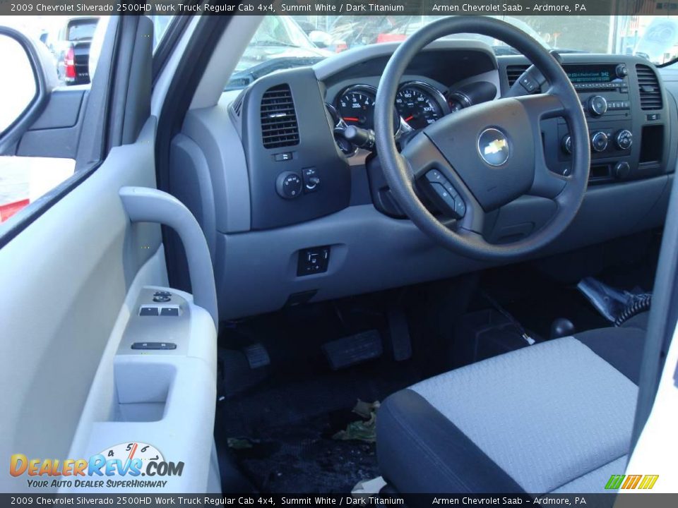 2009 Chevrolet Silverado 2500HD Work Truck Regular Cab 4x4 Summit White / Dark Titanium Photo #10