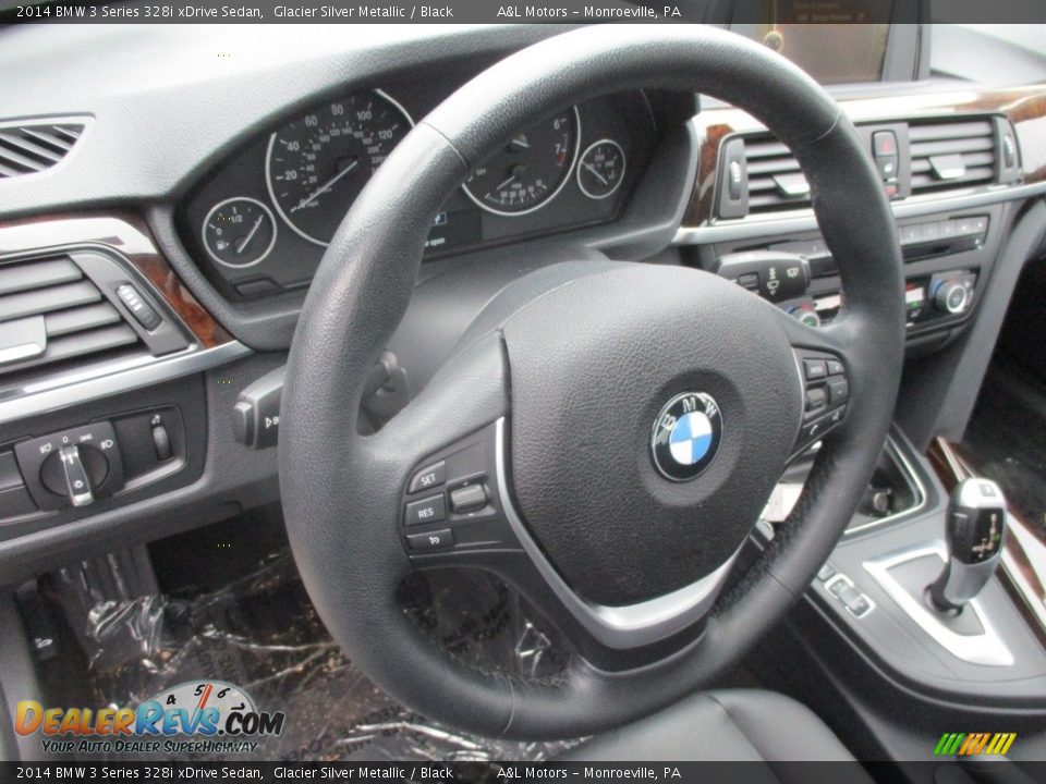 2014 BMW 3 Series 328i xDrive Sedan Glacier Silver Metallic / Black Photo #15