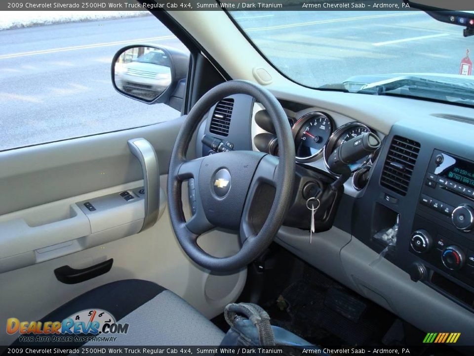 2009 Chevrolet Silverado 2500HD Work Truck Regular Cab 4x4 Summit White / Dark Titanium Photo #13