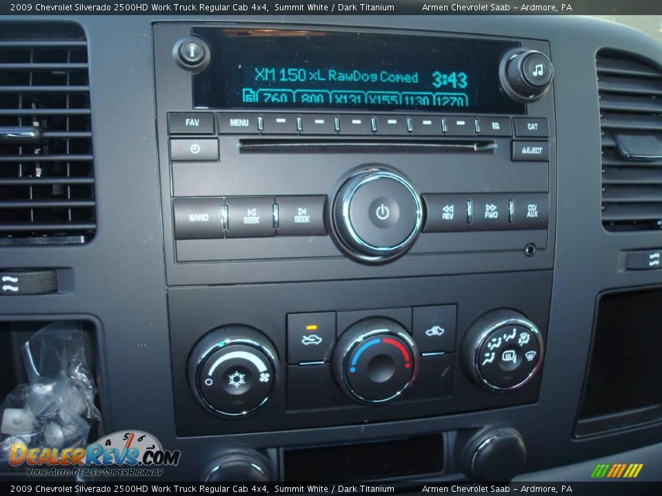 2009 Chevrolet Silverado 2500HD Work Truck Regular Cab 4x4 Summit White / Dark Titanium Photo #17