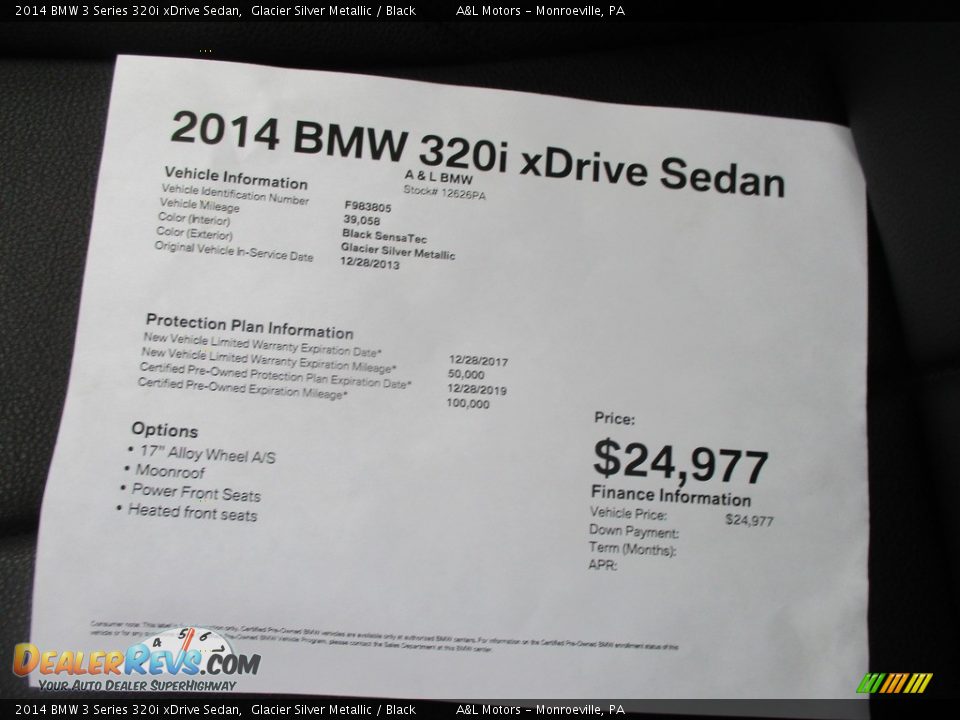 2014 BMW 3 Series 320i xDrive Sedan Glacier Silver Metallic / Black Photo #12