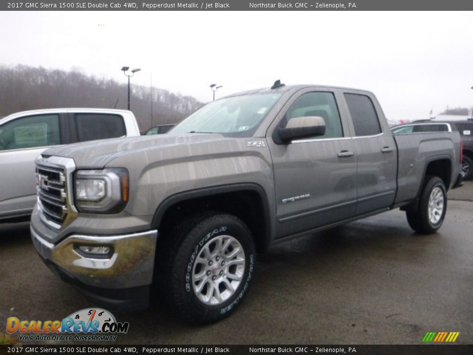 2017 GMC Sierra 1500 SLE Double Cab 4WD Pepperdust Metallic / Jet Black Photo #1