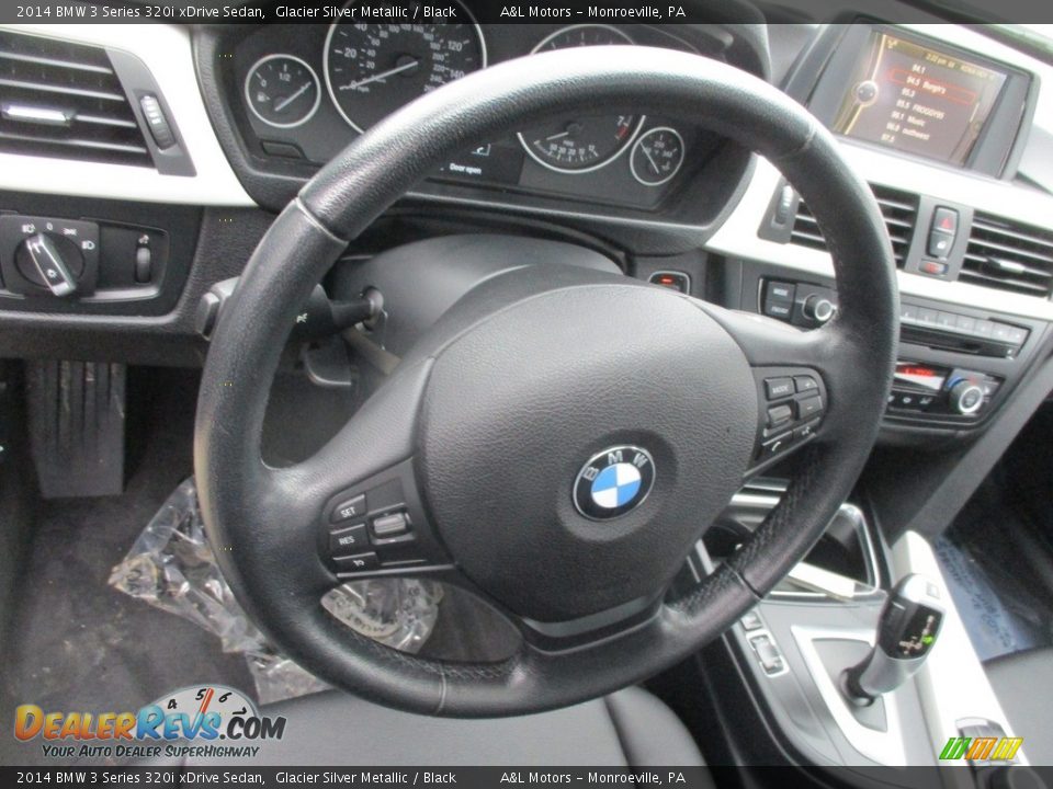 2014 BMW 3 Series 320i xDrive Sedan Glacier Silver Metallic / Black Photo #15