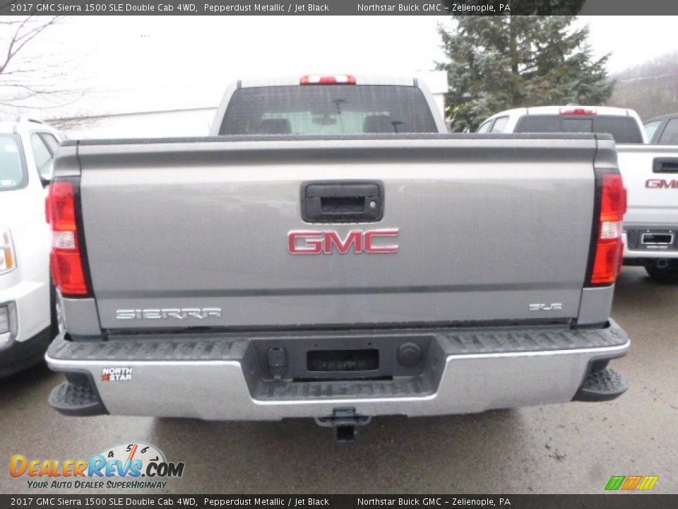 2017 GMC Sierra 1500 SLE Double Cab 4WD Pepperdust Metallic / Jet Black Photo #6