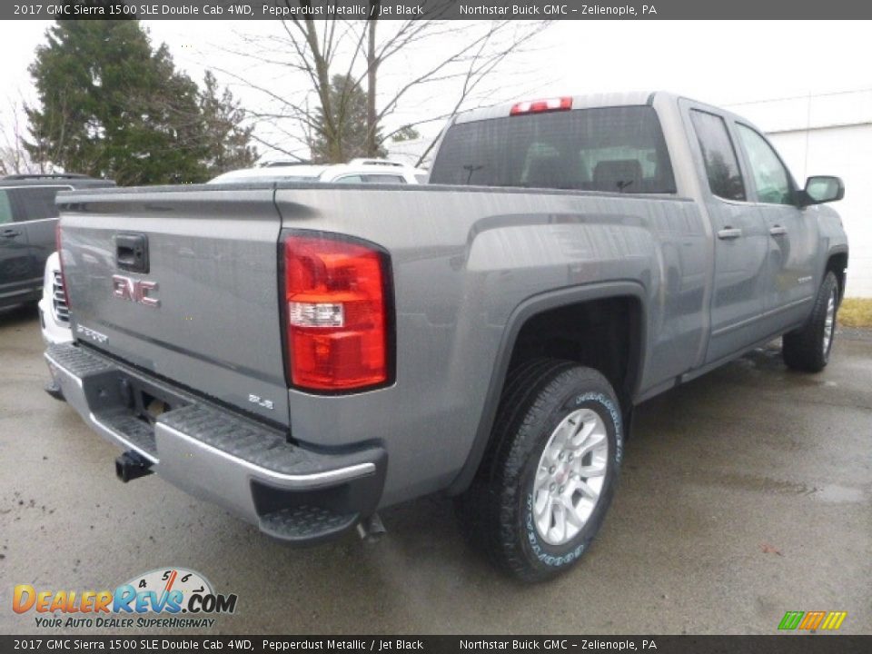 2017 GMC Sierra 1500 SLE Double Cab 4WD Pepperdust Metallic / Jet Black Photo #7