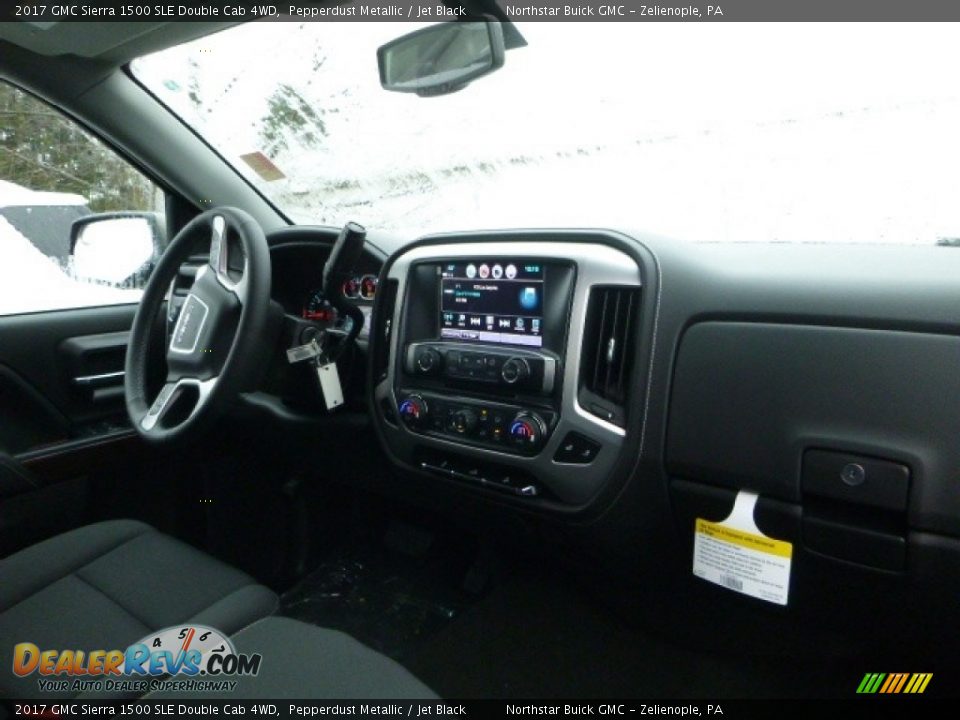 2017 GMC Sierra 1500 SLE Double Cab 4WD Pepperdust Metallic / Jet Black Photo #9