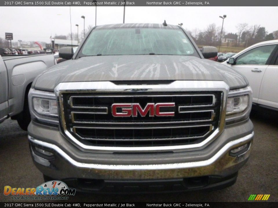2017 GMC Sierra 1500 SLE Double Cab 4WD Pepperdust Metallic / Jet Black Photo #10