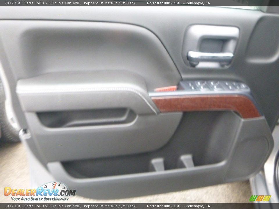 2017 GMC Sierra 1500 SLE Double Cab 4WD Pepperdust Metallic / Jet Black Photo #12