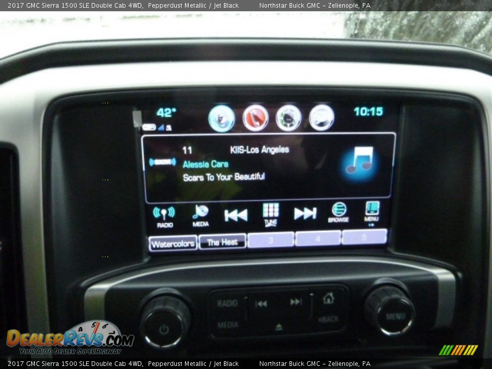 2017 GMC Sierra 1500 SLE Double Cab 4WD Pepperdust Metallic / Jet Black Photo #15