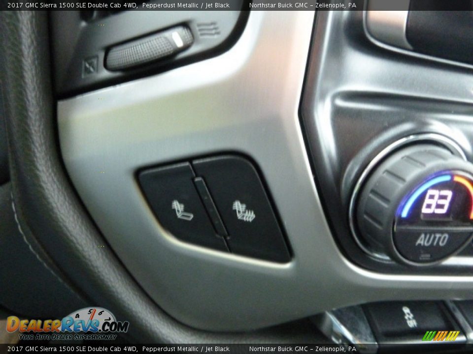2017 GMC Sierra 1500 SLE Double Cab 4WD Pepperdust Metallic / Jet Black Photo #17