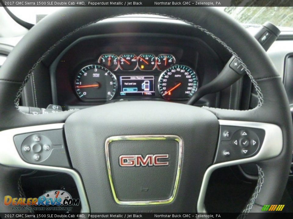 2017 GMC Sierra 1500 SLE Double Cab 4WD Pepperdust Metallic / Jet Black Photo #18