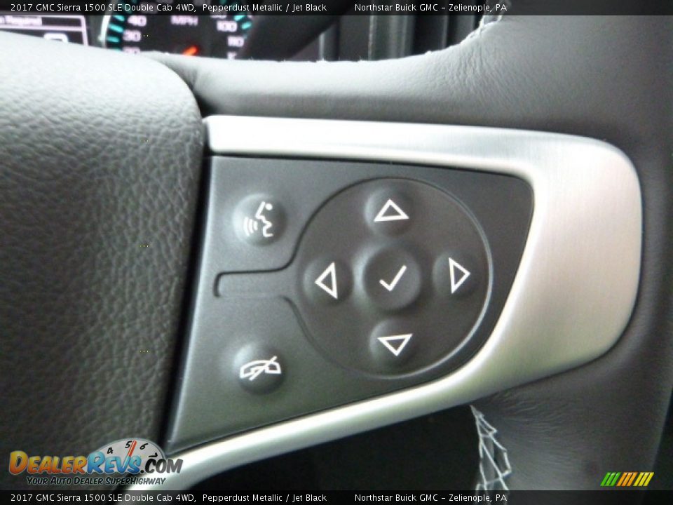 2017 GMC Sierra 1500 SLE Double Cab 4WD Pepperdust Metallic / Jet Black Photo #19