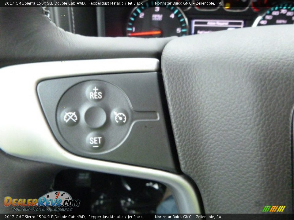 2017 GMC Sierra 1500 SLE Double Cab 4WD Pepperdust Metallic / Jet Black Photo #20
