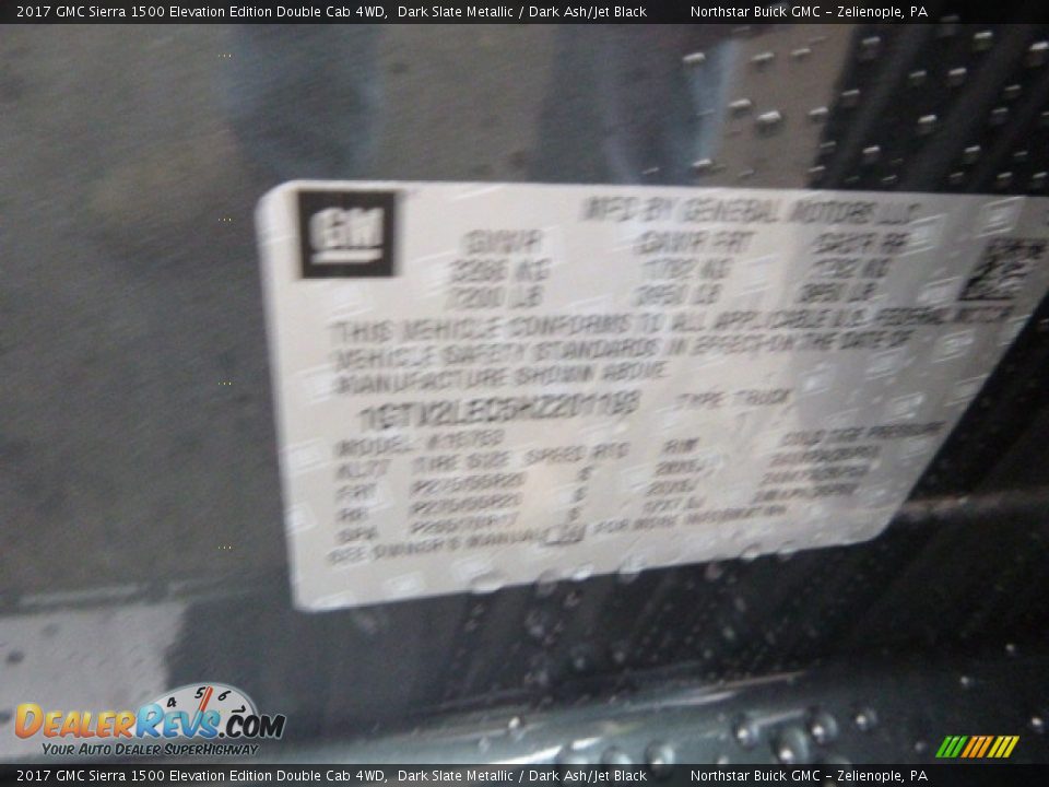 2017 GMC Sierra 1500 Elevation Edition Double Cab 4WD Dark Slate Metallic / Dark Ash/Jet Black Photo #15