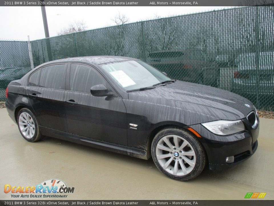 2011 BMW 3 Series 328i xDrive Sedan Jet Black / Saddle Brown Dakota Leather Photo #1