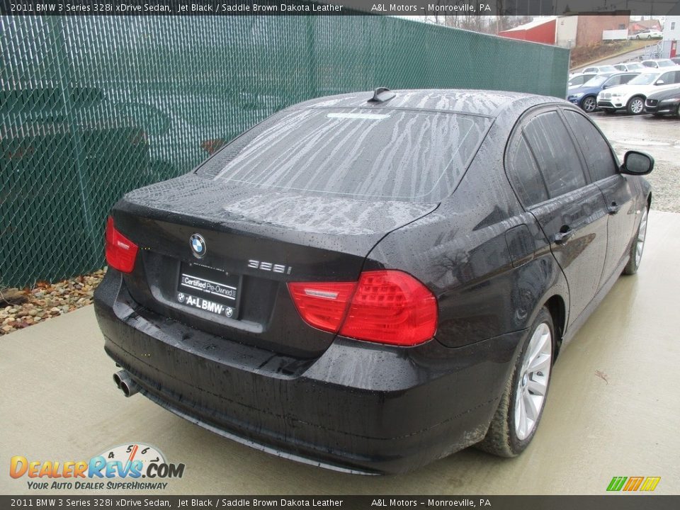 2011 BMW 3 Series 328i xDrive Sedan Jet Black / Saddle Brown Dakota Leather Photo #4