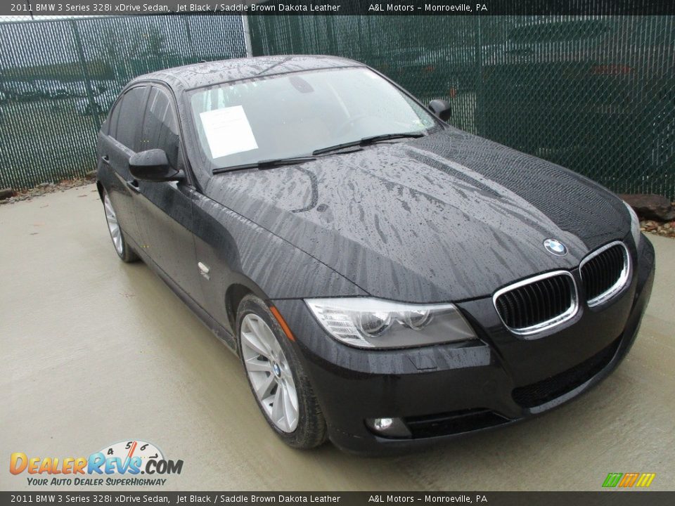 2011 BMW 3 Series 328i xDrive Sedan Jet Black / Saddle Brown Dakota Leather Photo #5