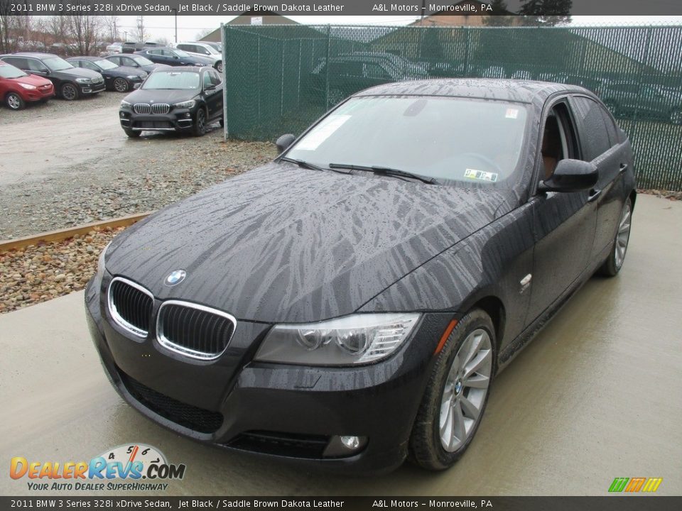 2011 BMW 3 Series 328i xDrive Sedan Jet Black / Saddle Brown Dakota Leather Photo #7