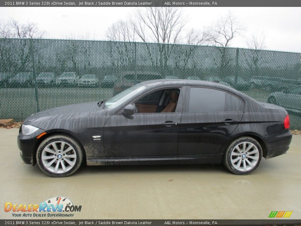 2011 BMW 3 Series 328i xDrive Sedan Jet Black / Saddle Brown Dakota Leather Photo #8