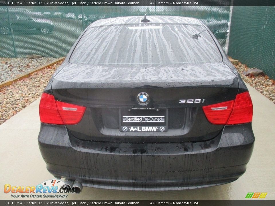 2011 BMW 3 Series 328i xDrive Sedan Jet Black / Saddle Brown Dakota Leather Photo #9