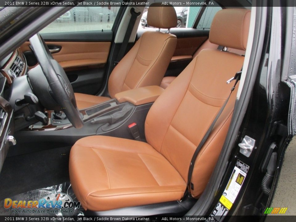 2011 BMW 3 Series 328i xDrive Sedan Jet Black / Saddle Brown Dakota Leather Photo #13