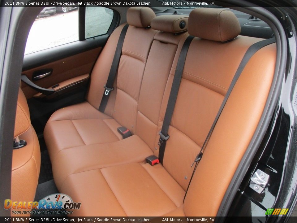 2011 BMW 3 Series 328i xDrive Sedan Jet Black / Saddle Brown Dakota Leather Photo #14