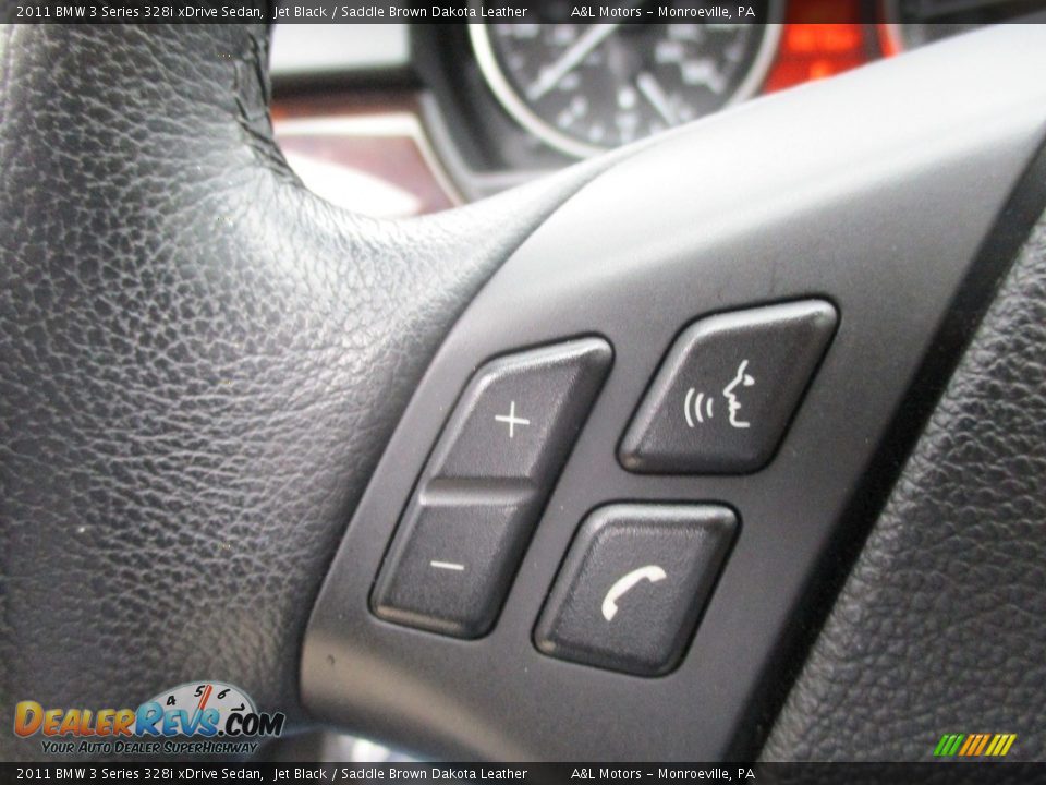 2011 BMW 3 Series 328i xDrive Sedan Jet Black / Saddle Brown Dakota Leather Photo #18