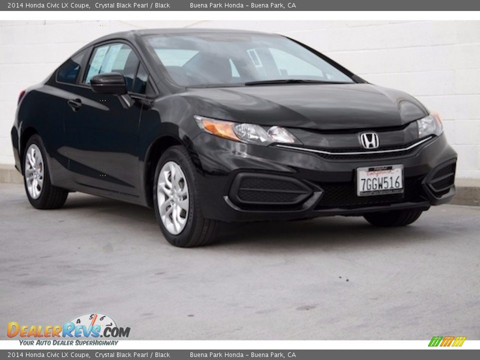 2014 Honda Civic LX Coupe Crystal Black Pearl / Black Photo #1