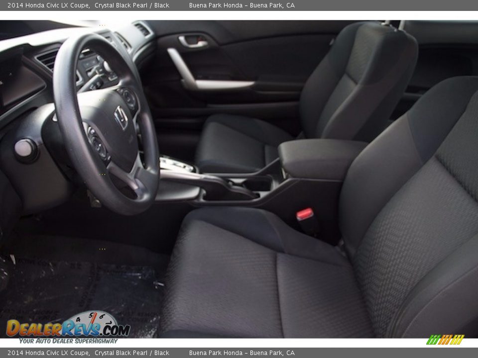 2014 Honda Civic LX Coupe Crystal Black Pearl / Black Photo #3