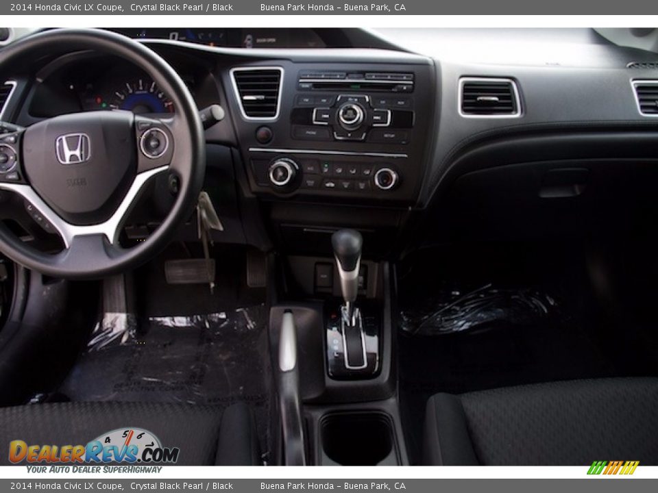 2014 Honda Civic LX Coupe Crystal Black Pearl / Black Photo #5