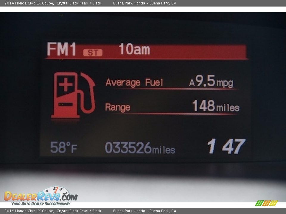 2014 Honda Civic LX Coupe Crystal Black Pearl / Black Photo #6