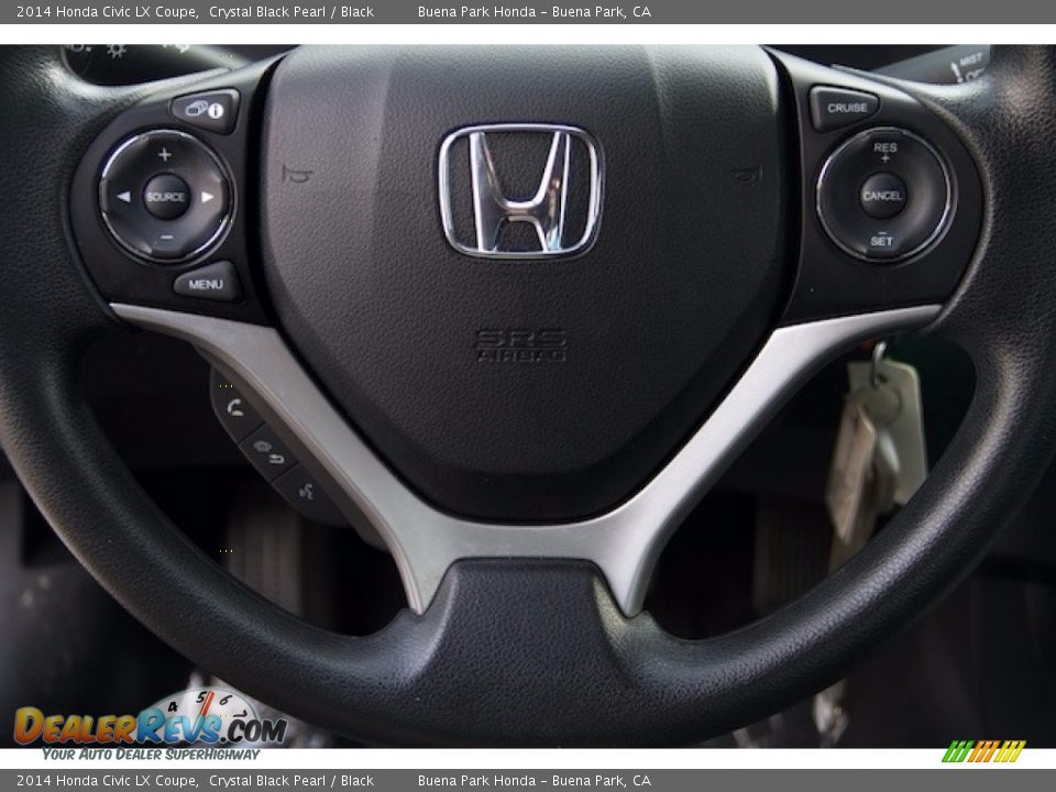 2014 Honda Civic LX Coupe Crystal Black Pearl / Black Photo #11