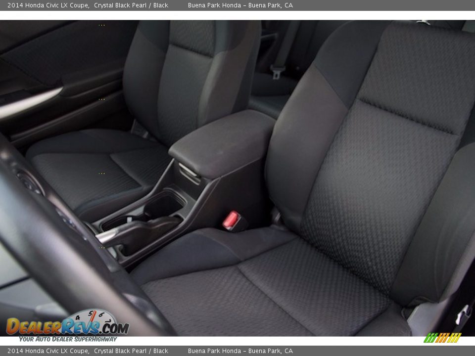 2014 Honda Civic LX Coupe Crystal Black Pearl / Black Photo #12