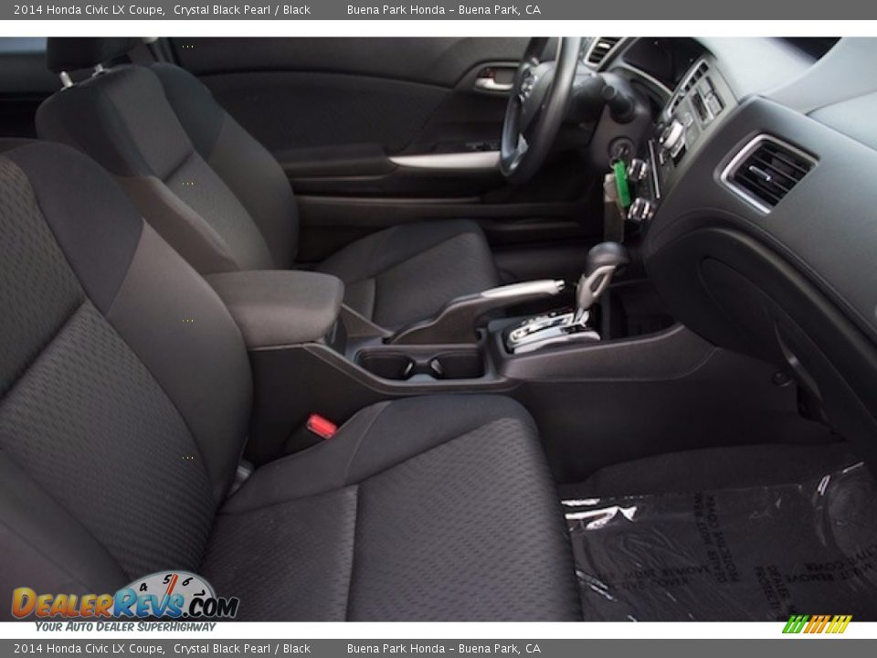 2014 Honda Civic LX Coupe Crystal Black Pearl / Black Photo #14