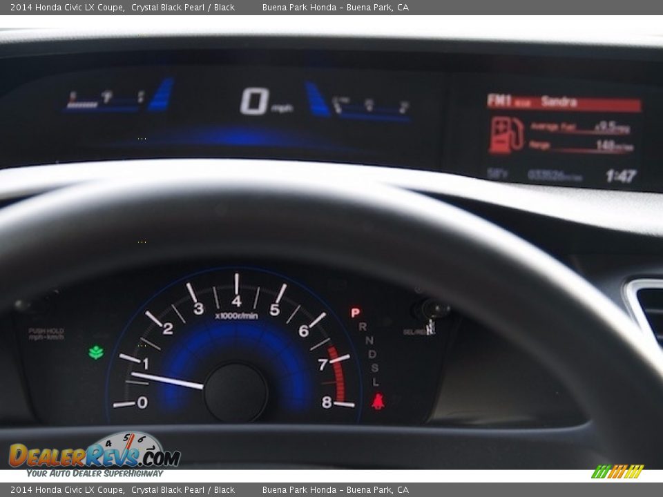 2014 Honda Civic LX Coupe Crystal Black Pearl / Black Photo #16