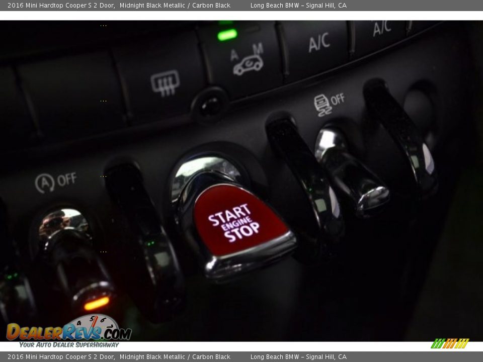 2016 Mini Hardtop Cooper S 2 Door Midnight Black Metallic / Carbon Black Photo #28