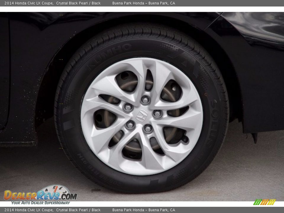 2014 Honda Civic LX Coupe Crystal Black Pearl / Black Photo #22