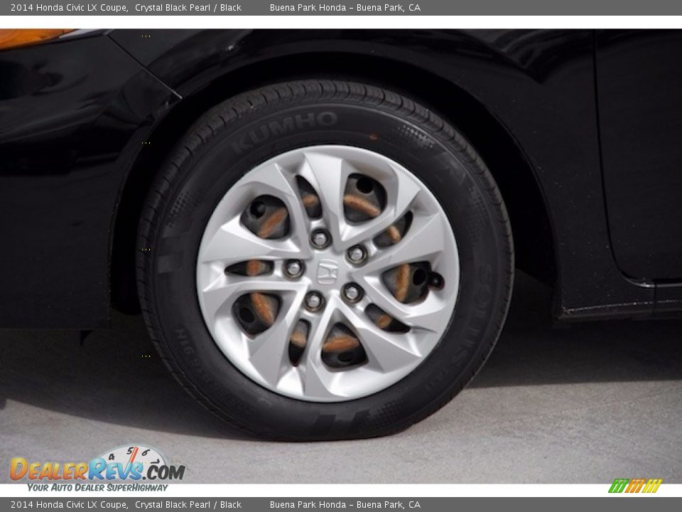 2014 Honda Civic LX Coupe Crystal Black Pearl / Black Photo #23