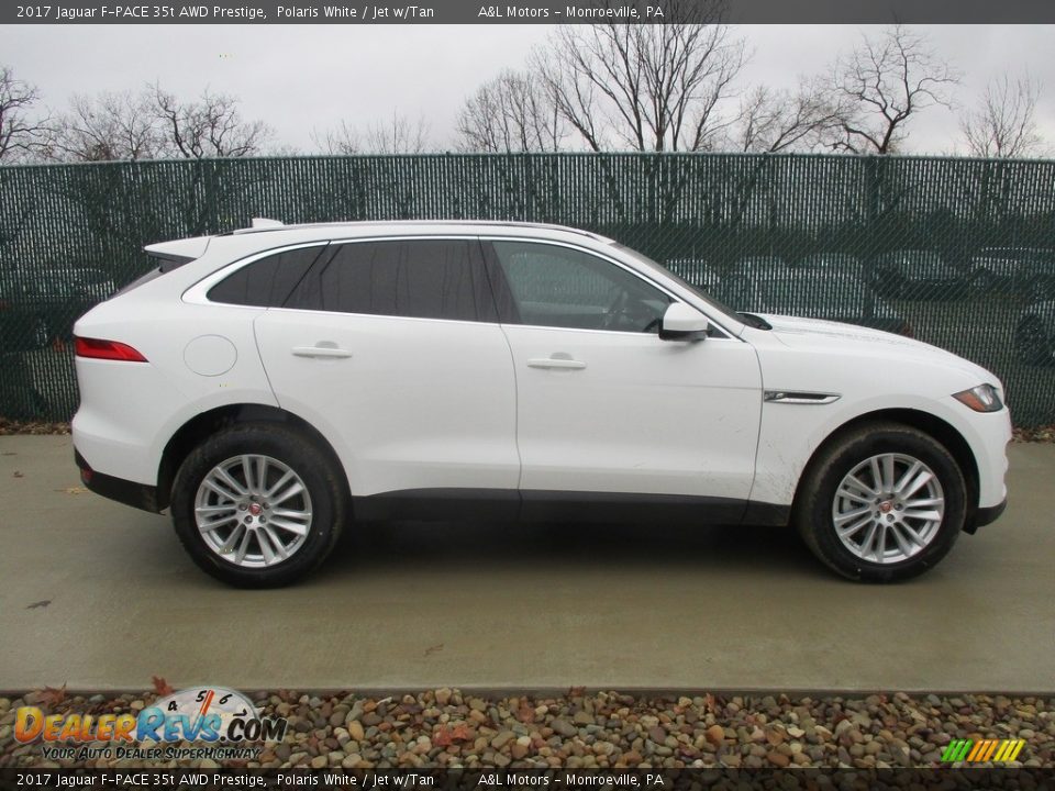 2017 Jaguar F-PACE 35t AWD Prestige Polaris White / Jet w/Tan Photo #2