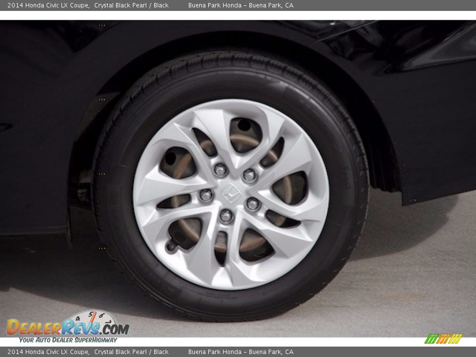 2014 Honda Civic LX Coupe Crystal Black Pearl / Black Photo #24